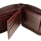 Brown Genuine Leather Round Zip Wallet RFID Blocking