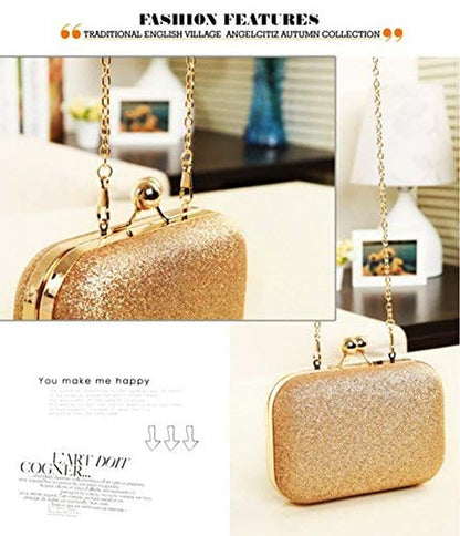 Handicraft Party Wear Beautiful Bling Box Clutch Bag Purse