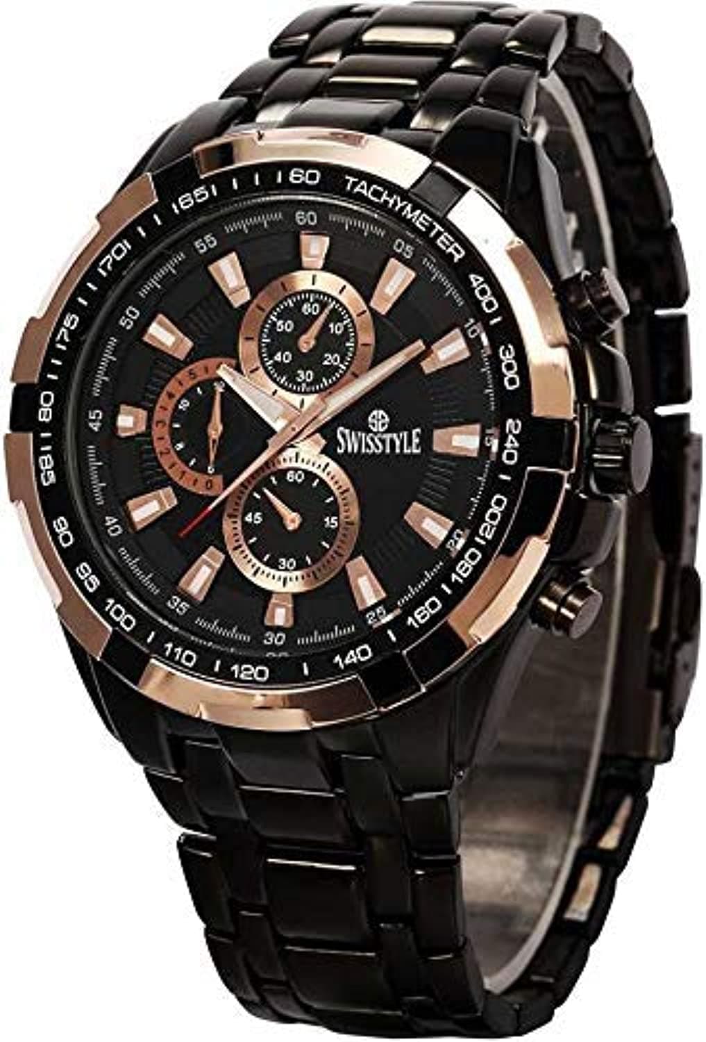 Swisstyle Anolog Black Dial Men's Watch