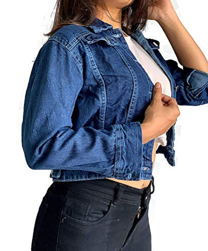 Full Sleeves Turn-Down Denim Jacket