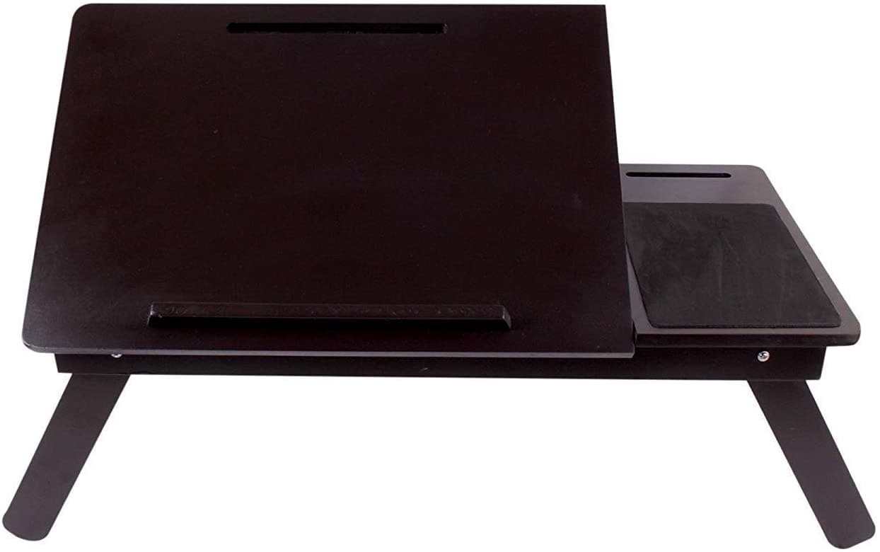 Brown Designer Folded Study Wooden Portable Laptop Table