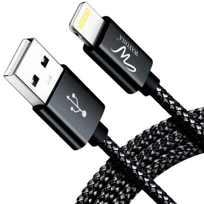 Nylon Braided USB Data Sync & Charging Cable for iPhones, iPad Air, iPad Mini, iPod Nano and iPod Touch