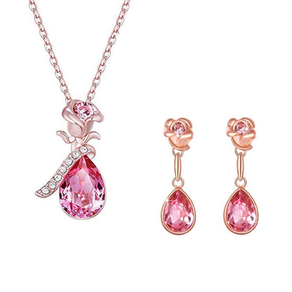 Authentic Crystals from Swarovski Designer Pendant Set Jewellery