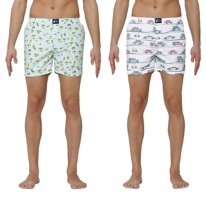 Men's Printed Boxer Shorts (Pack of 2)