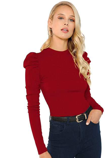 Full Puff Sleeve Slim FIT TOP