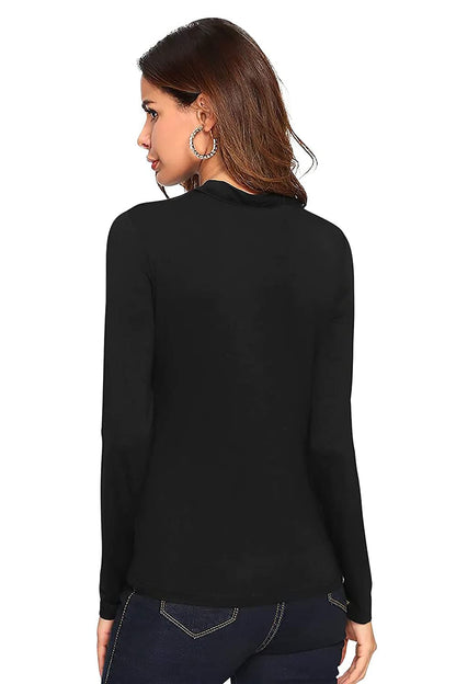 Black Long Sleeve Slim Fit Top