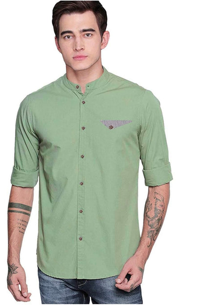 Mens Regular Fit Cotton Casual Full Sleeves Shirt