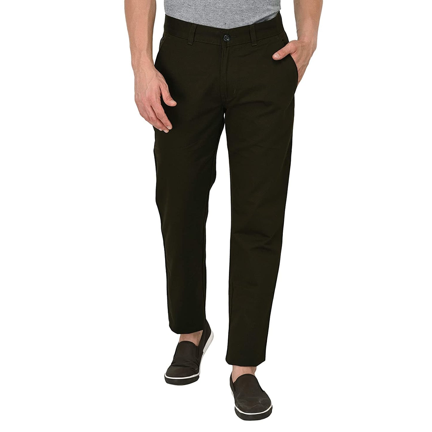 Mid Rise Regular Fit Cotton Chinos Trouser