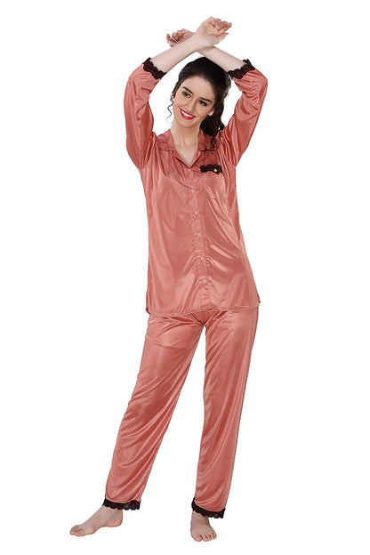 Three Fourth Sleeve Top and Pyjama Sleepwear Set