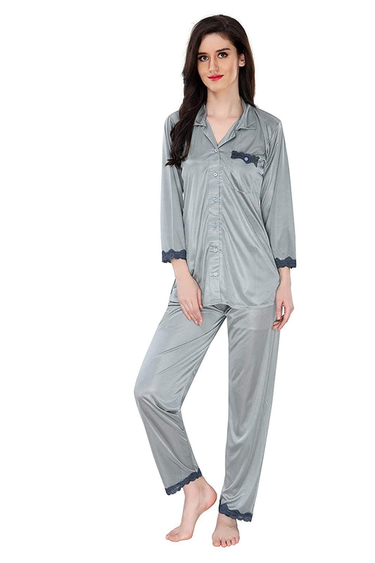 Three Fourth Sleeve Top and Pyjama Sleepwear Set