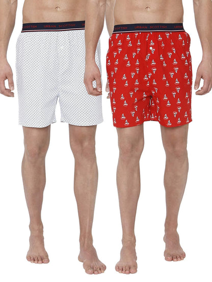 Men's Printed Boxer Shorts (Pack of 2)