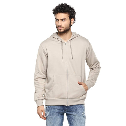 Full Sleeve Kangaroo Pockets Round Neck Hoodie Cotton Sweatshirt