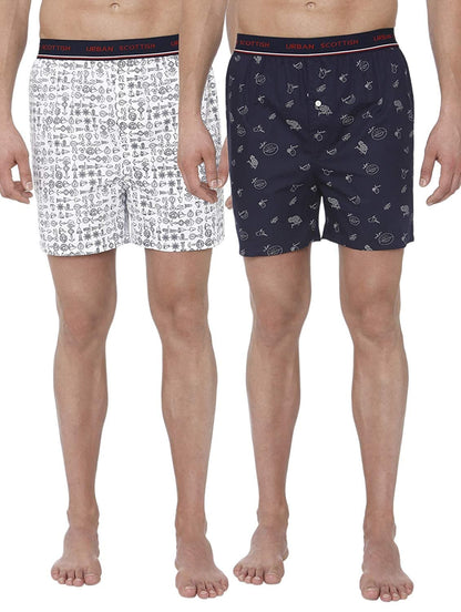 Men's Printed Boxer Shorts (Pack of 2)