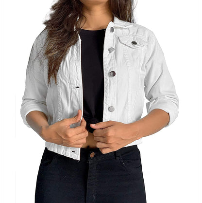 Full Sleeves Turn-Down Denim Jacket