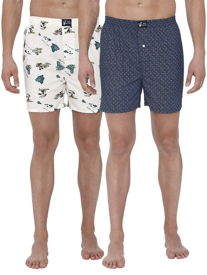 Men's Printed Boxer Shorts (Pack of 2)