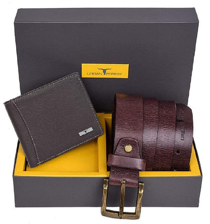 Wallet & Black Casual Belt Combo Gift Set for Men