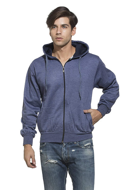 Full Sleeve Kangaroo Pockets Round Neck Hoodie Cotton Sweatshirt