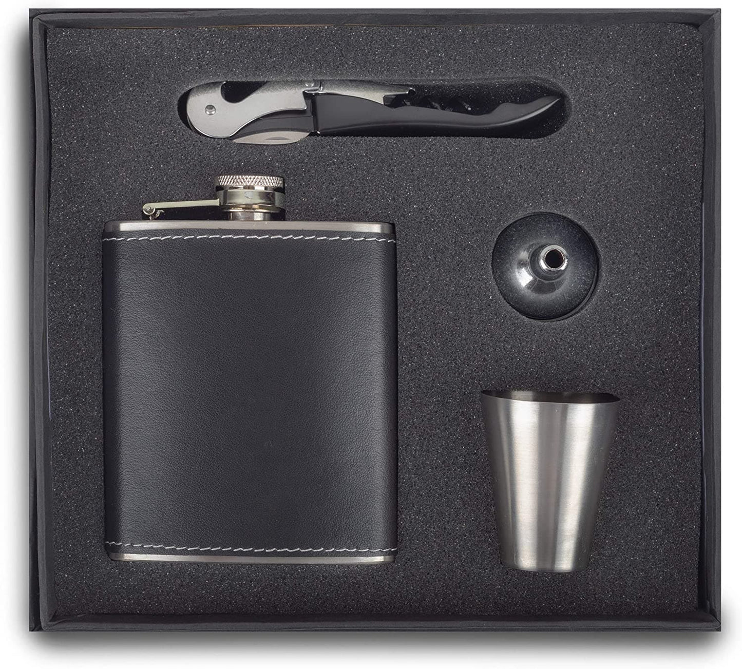 Easy Sip Stainless Steel Hip Flasks 8 Oz (230 Ml)