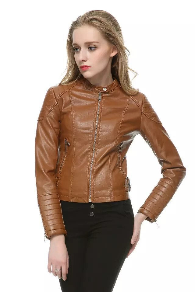 Pu Leather Short Jacket