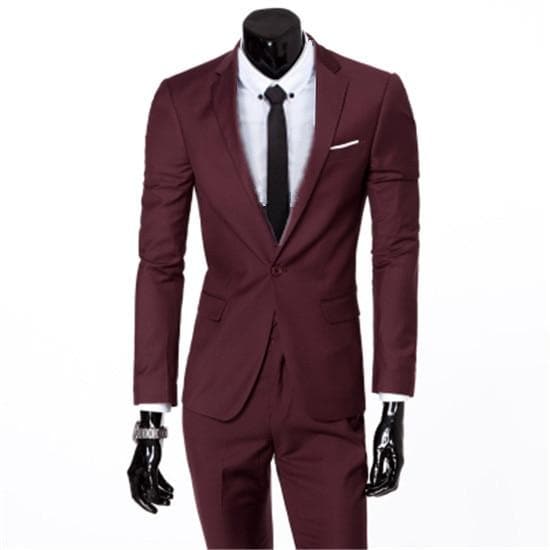 Buy YFFUSHI Men's Slim Fit 3 Piece Suit One Button Blazer Tux Vest &  Trousers Dark Grey at Amazon.in