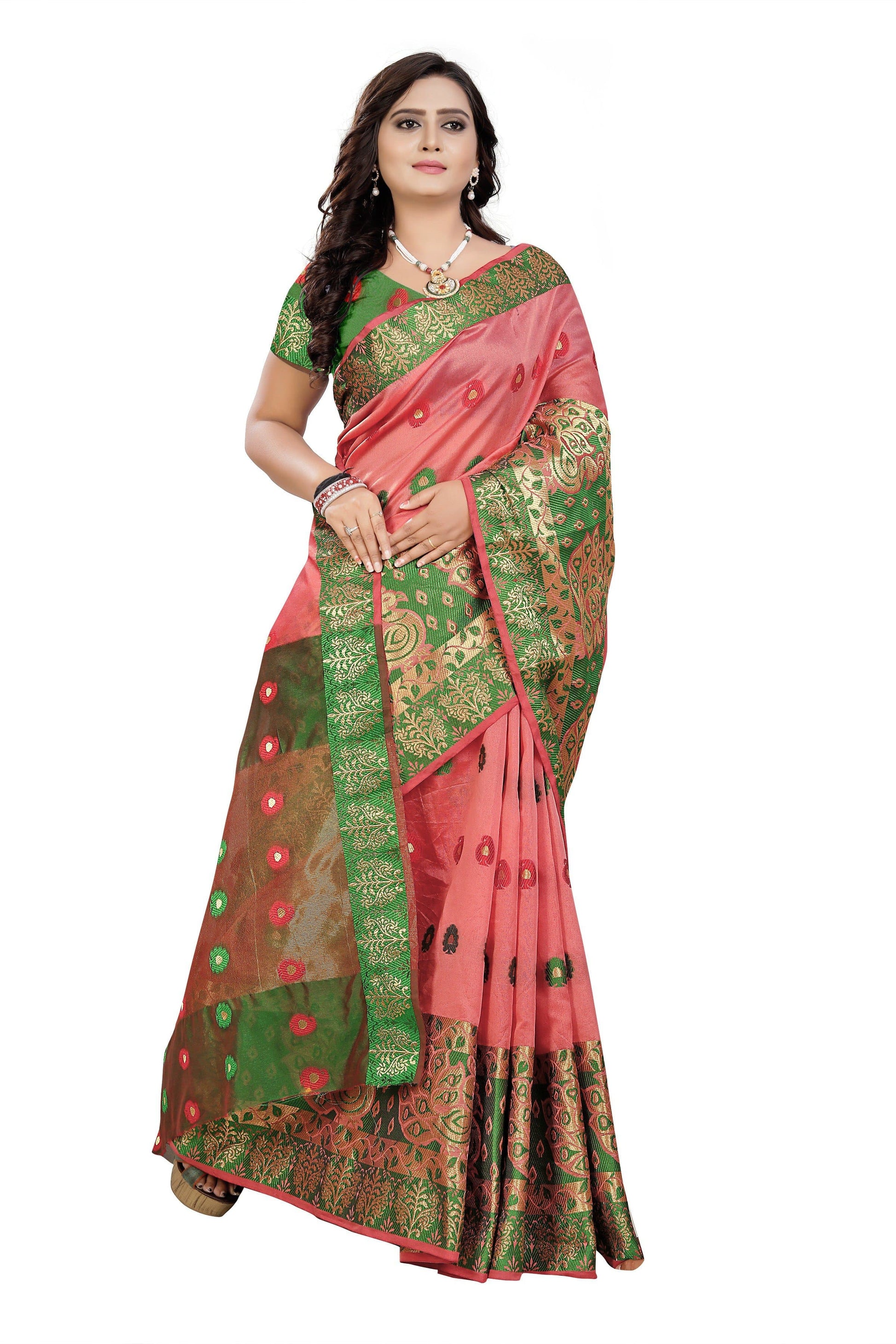 Self Design Banarasi Silk Cotton Blend Saree