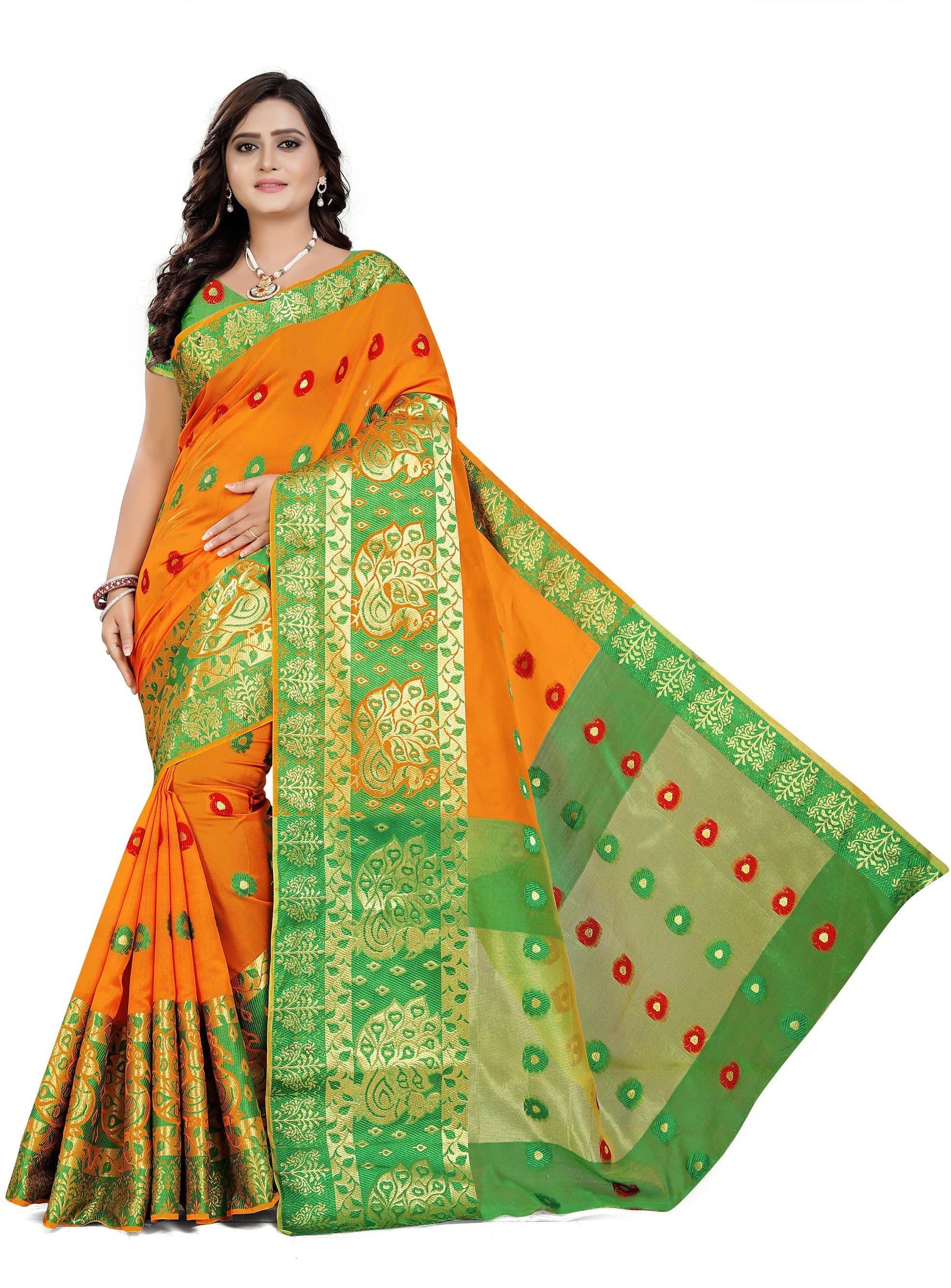 Self Design Banarasi Silk Cotton Blend Saree