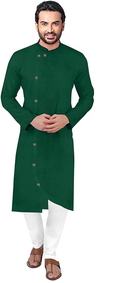 Round Neck Below Knee Solid Straight Kurta