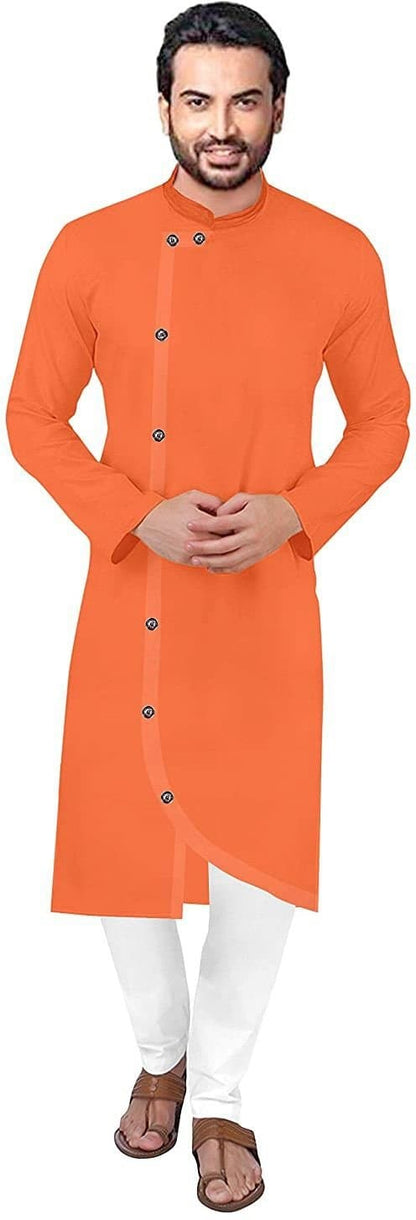 Round Neck Below Knee Solid Straight Kurta