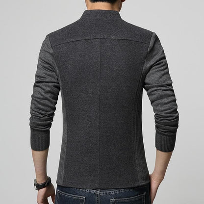 Single Breasted Slim Fit Woollen Blazer