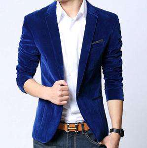 Slim Fit Velvet Blazer