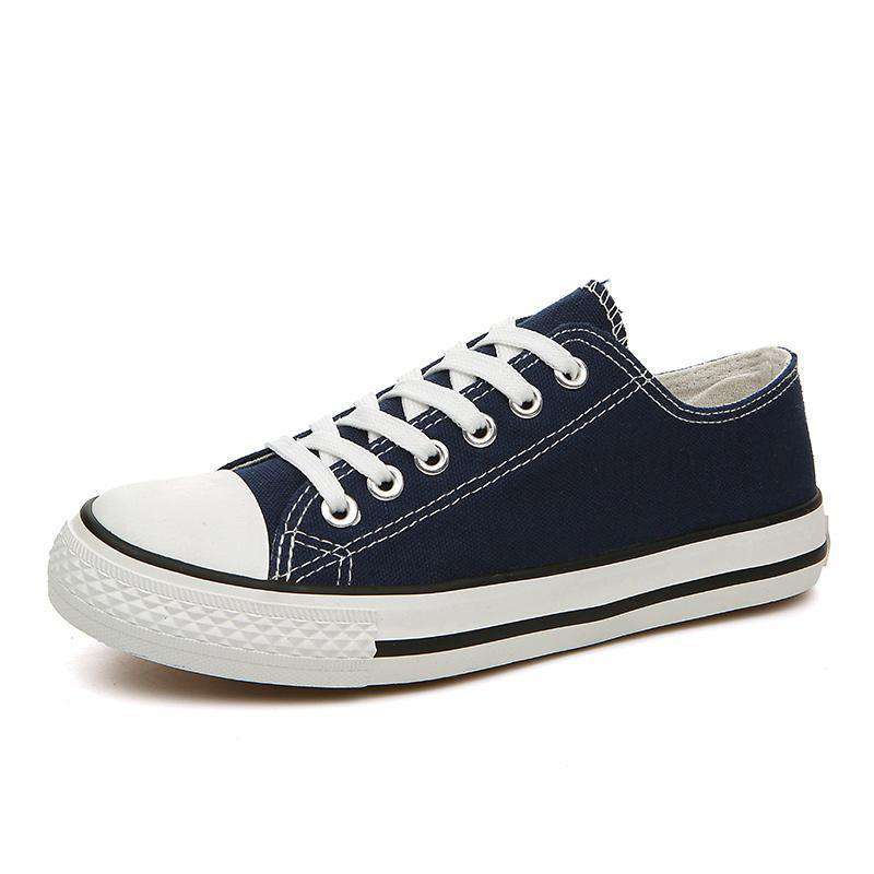 White Canvas Casual Basket Shoes