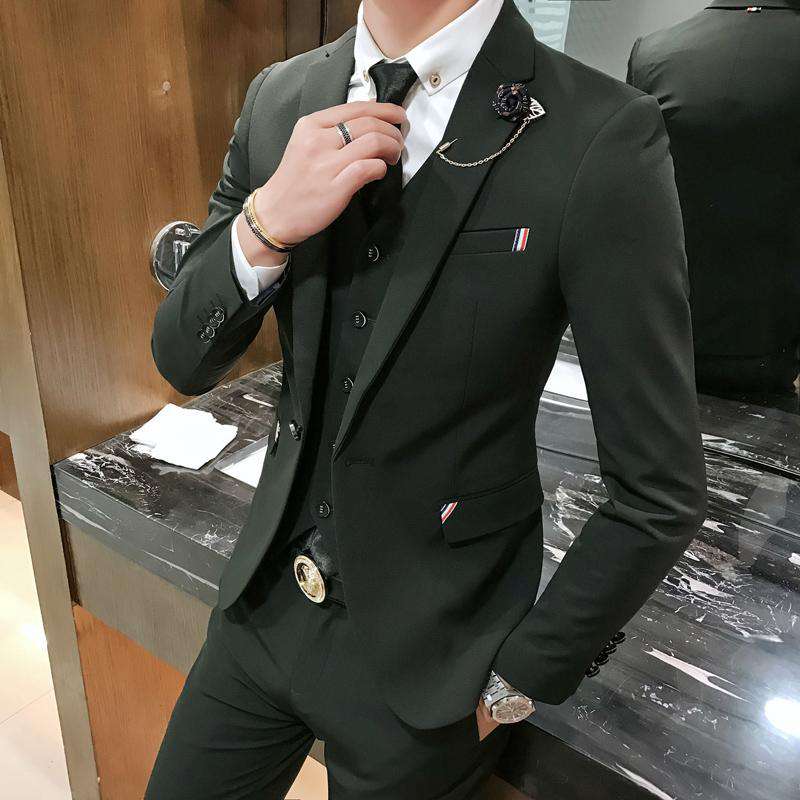 SlimThree-piece Single Breasted Suit
