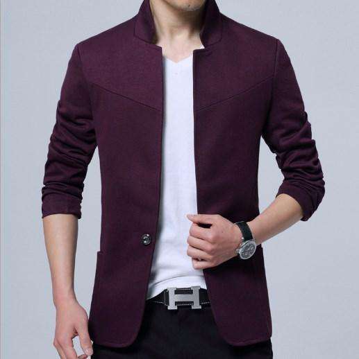 Mandarin shirt with clearance blazer