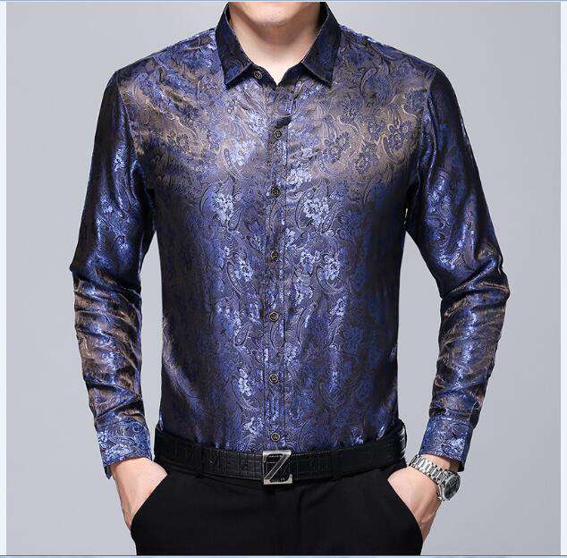 Baggy sales silk shirt