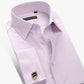 Turn-down Collar Single Breasted Long Sleeve French Cuff White Shirt With Cufflinks