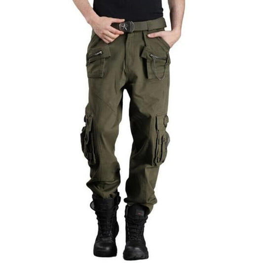Military Style Tactical Camo Multi Pocket Zipper Cargo Pants