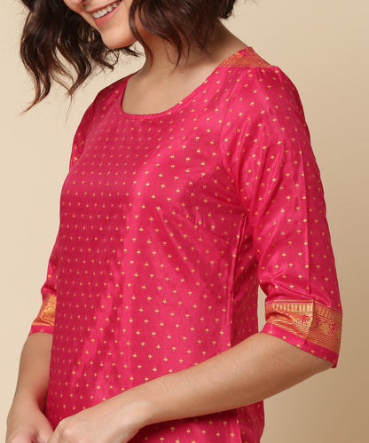 Polka Print Straight Kurta