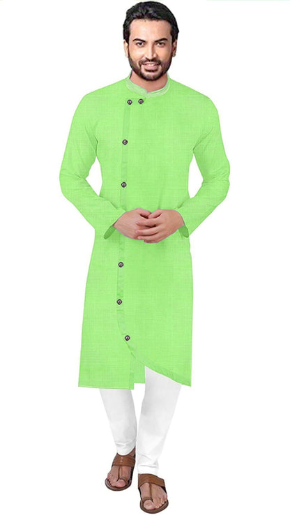 Round Neck Below Knee Solid Straight Kurta