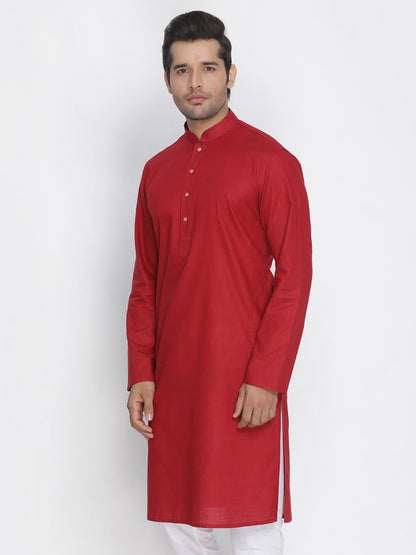 Mandarin Collar Knee Length Solid Straight Kurta