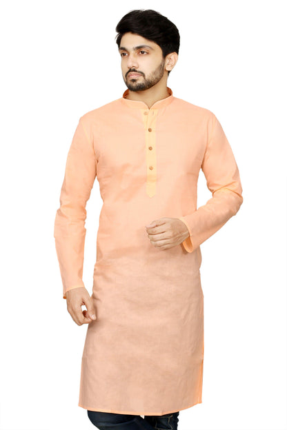 Mandarin Collar Knee Length Solid Straight Kurta