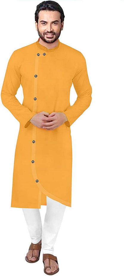 Round Neck Below Knee Solid Straight Kurta