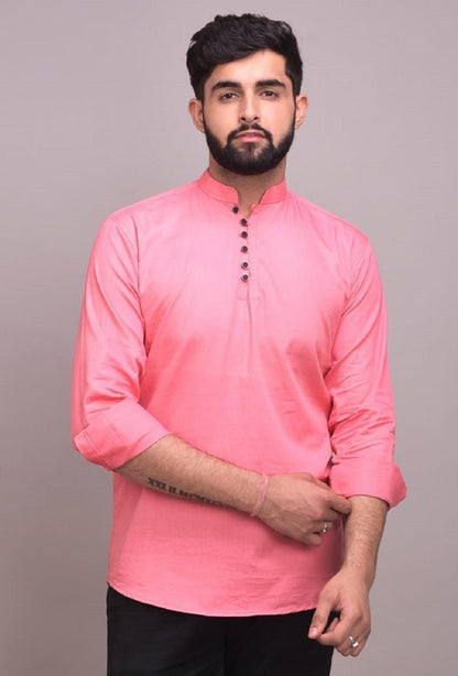 Full Sleeve Mandarin Collar Solid A-line Kurta