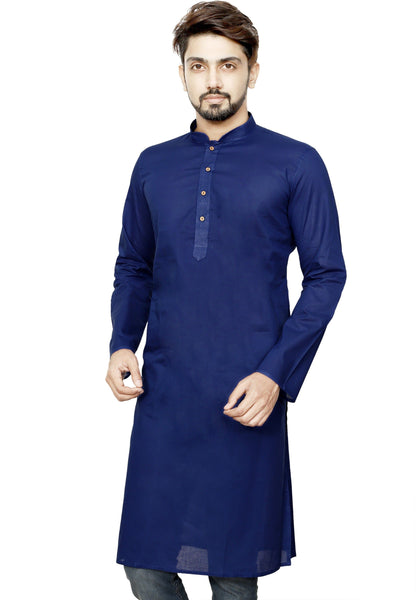 Mandarin Collar Knee Length Solid Straight Kurta