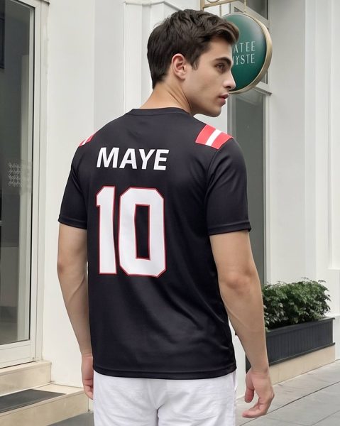 Men Short Sleeve Numeric Back & Chest Print Tshirt