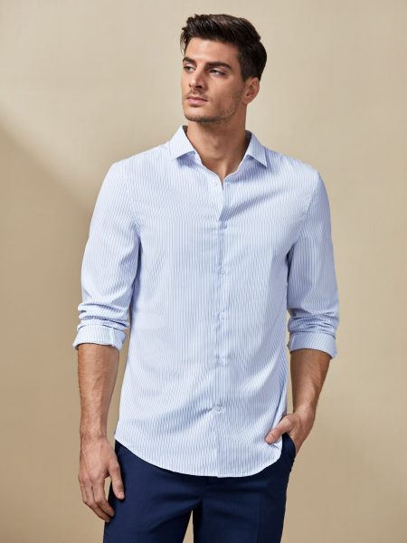 Blue Striped Button Up Shirt