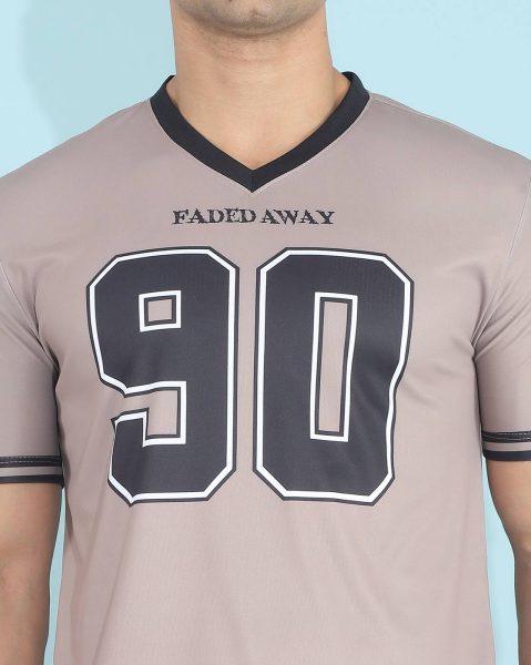 Short Sleeve Numeric Back Print Tshirt