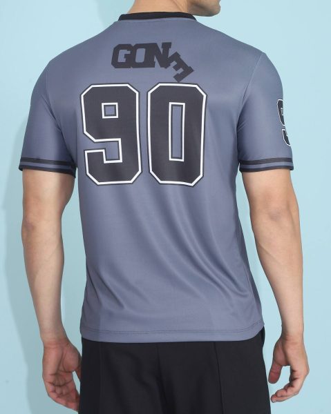 Short Sleeve Numeric Back Print Tshirt