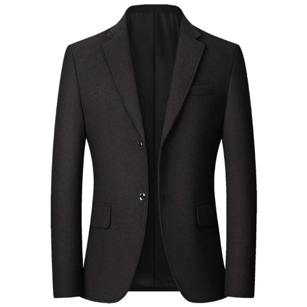 Slim Fit Single Breasted Cashmere Blazer