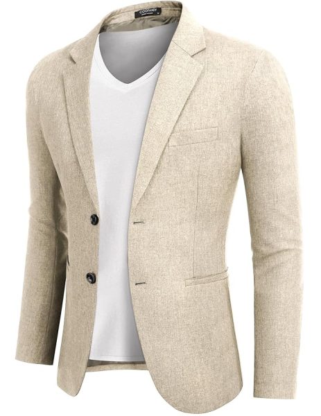 Slim Fit Sport Coats Two Button Lightweight Suit Jacket Blazer
