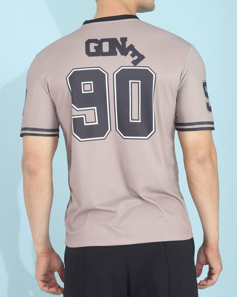 Short Sleeve Numeric Back Print Tshirt